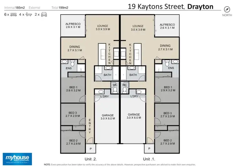 Floorplan of Homely unit listing, 19 Kaytons Street, Drayton QLD 4350