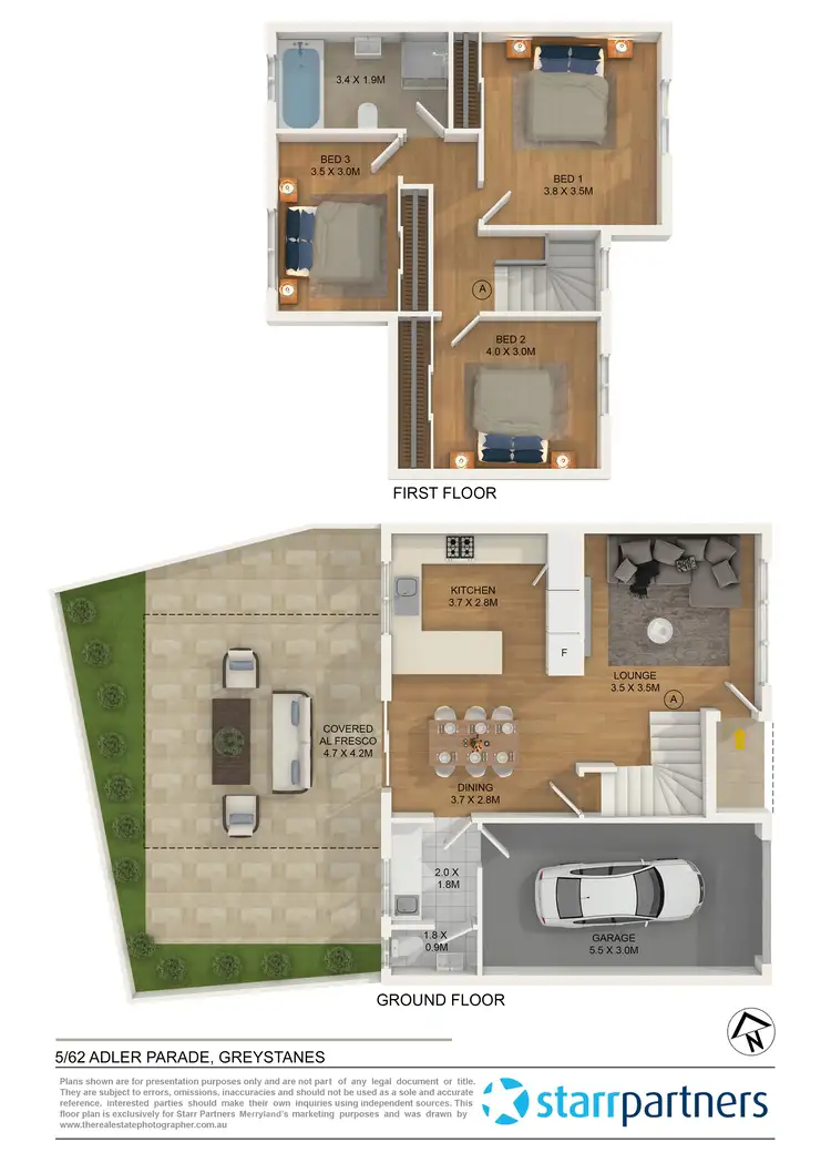 Floorplan of Homely townhouse listing, 5/62 Adler Parade, Greystanes NSW 2145