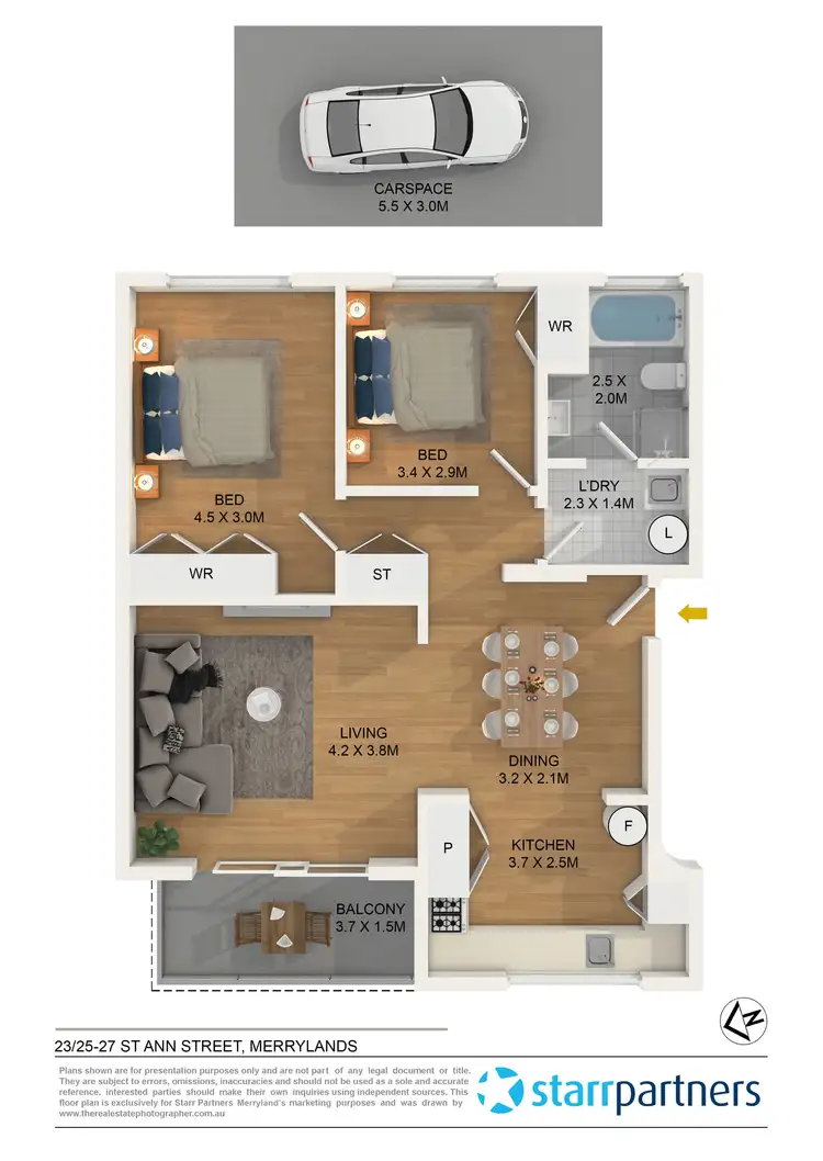 Floorplan of Homely unit listing, 23/25-27 St Ann Street, Merrylands NSW 2160