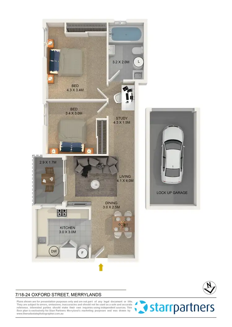 Floorplan of Homely unit listing, 7/18-24 Oxford Street, Merrylands NSW 2160