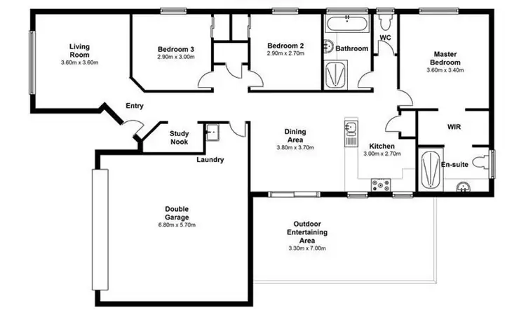 Floorplan of Homely house listing, 80 The Corso, Redbank Plains QLD 4301