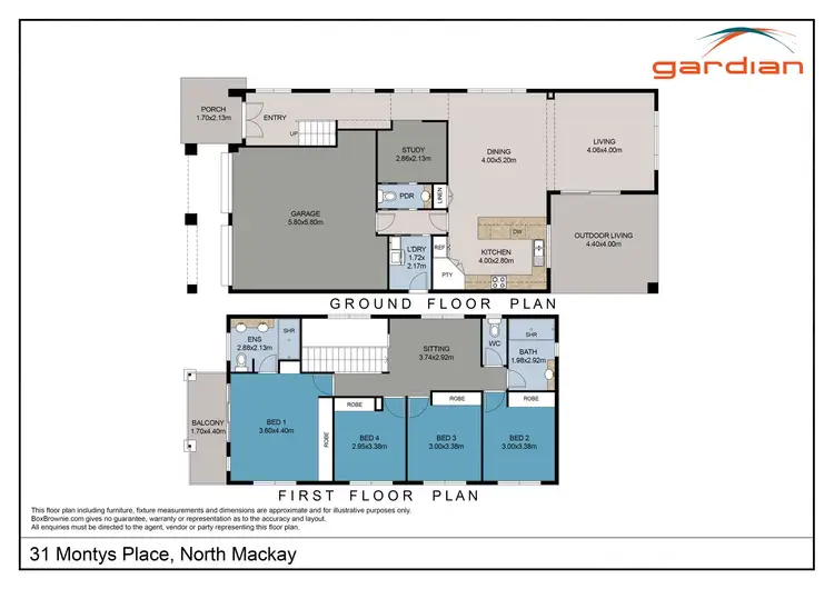 Floorplan of Homely house listing, 31 Montys Place, North Mackay QLD 4740