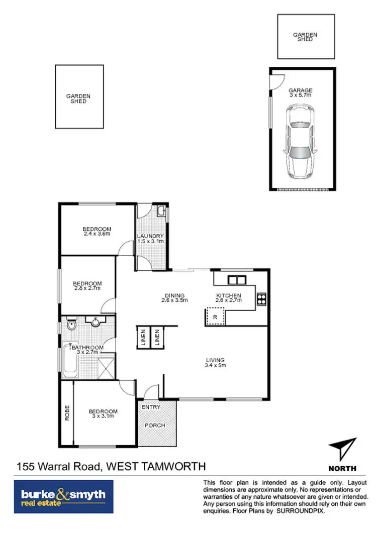 Floorplan of Homely house listing, 155 Warral Road, Tamworth NSW 2340
