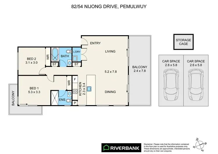 Floorplan of Homely apartment listing, 82/54-62 Nijong Drive, Pemulwuy NSW 2145