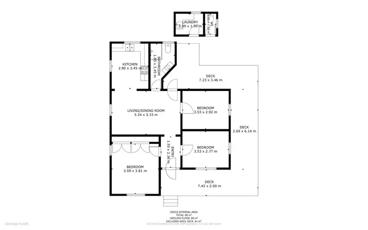 Floorplan of Homely house listing, 1 Glasgow Street, North Toowoomba QLD 4350