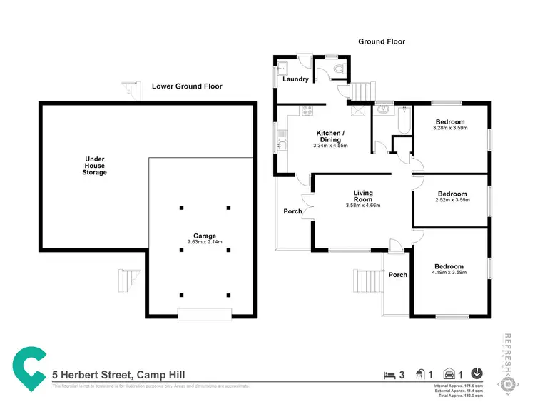 Floorplan of Homely house listing, 75 Prout Street, Camp Hill QLD 4152