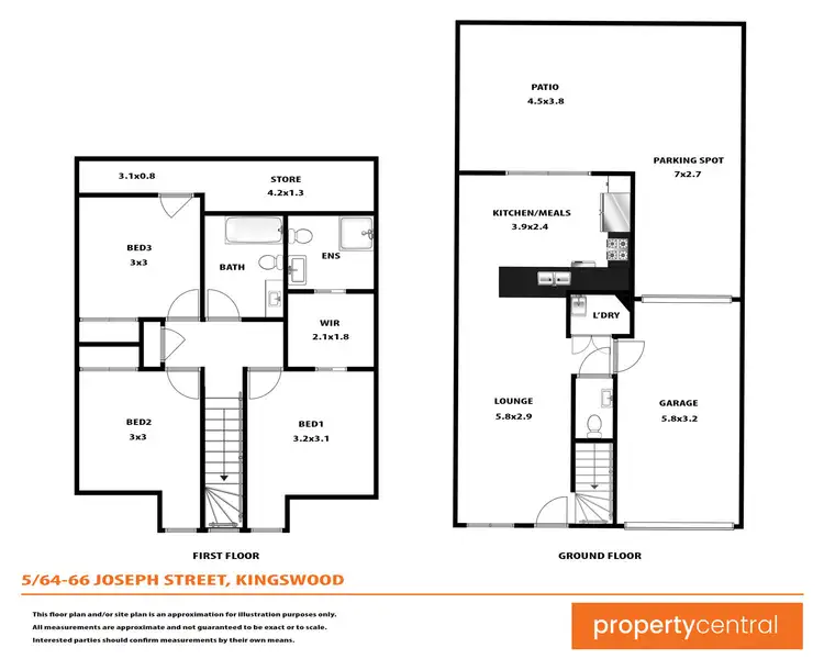 Floorplan of Homely townhouse listing, 5/64-66 Joseph Street, Kingswood NSW 2747