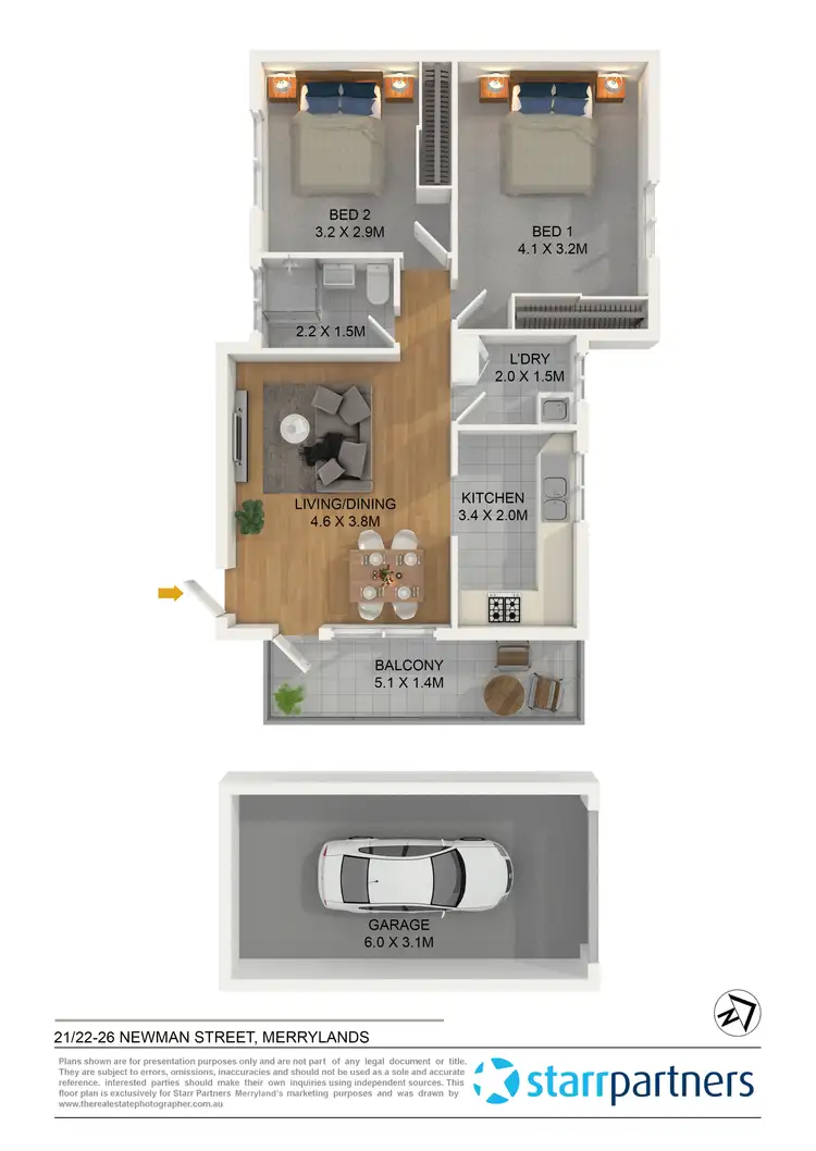 Floorplan of Homely unit listing, 21/22-26 Newman Street, Merrylands NSW 2160