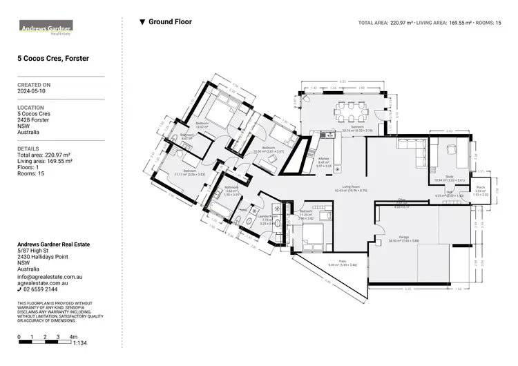 Floorplan of Homely house listing, 5 Cocos Crescent, Forster NSW 2428