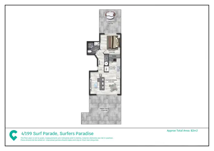Floorplan of Homely apartment listing, 4/199 Surf Parade, Surfers Paradise QLD 4217
