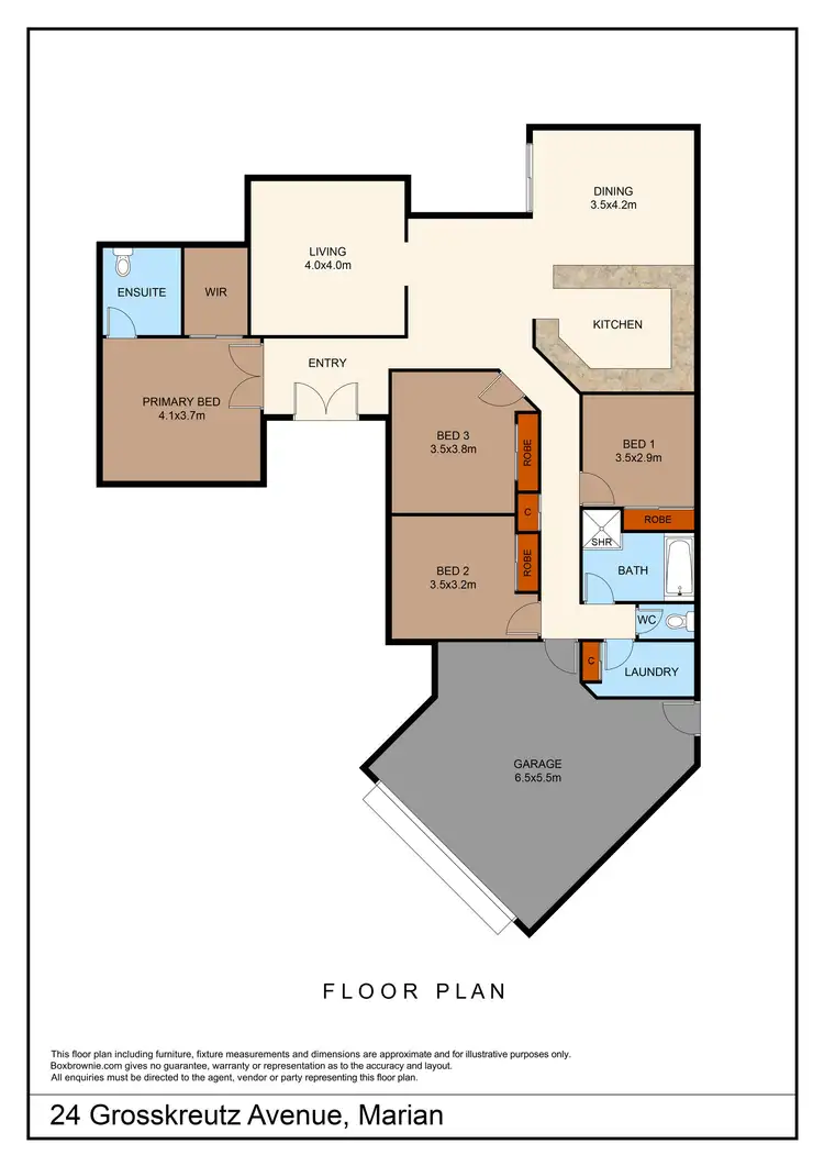 Floorplan of Homely house listing, 24 Grosskreutz Avenue, Marian QLD 4753