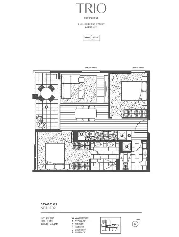 Floorplan of Homely apartment listing, 210/1 Sergeant Street, Blackburn VIC 3130