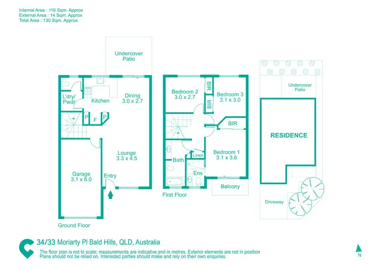 Floorplan of Homely townhouse listing, 34/33 Moriarty Place, Bald Hills QLD 4036