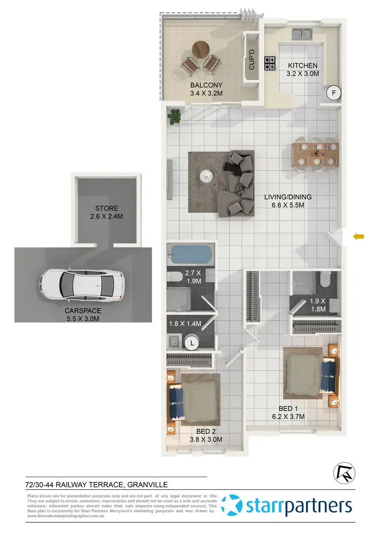 Floorplan of Homely unit listing, 72/30-44 Railway Terrace, Granville NSW 2142