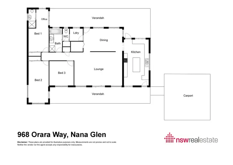 Floorplan of Homely rural property listing, 968 Orara Way, Nana Glen NSW 2450