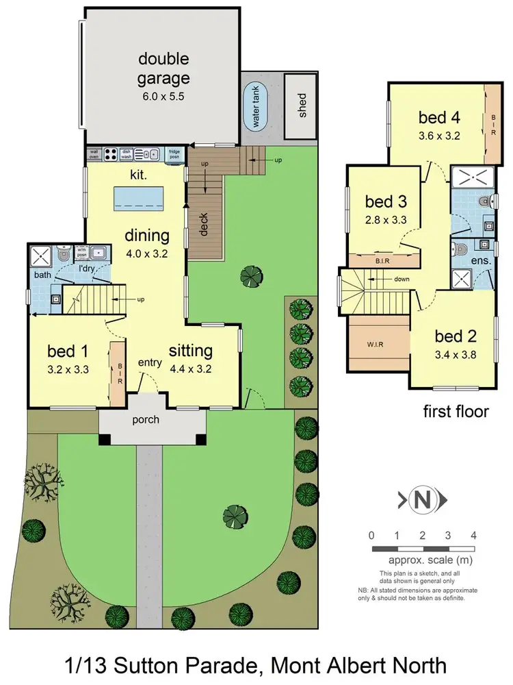 Floorplan of Homely townhouse listing, 1/13 Sutton Parade, Mont Albert North VIC 3129