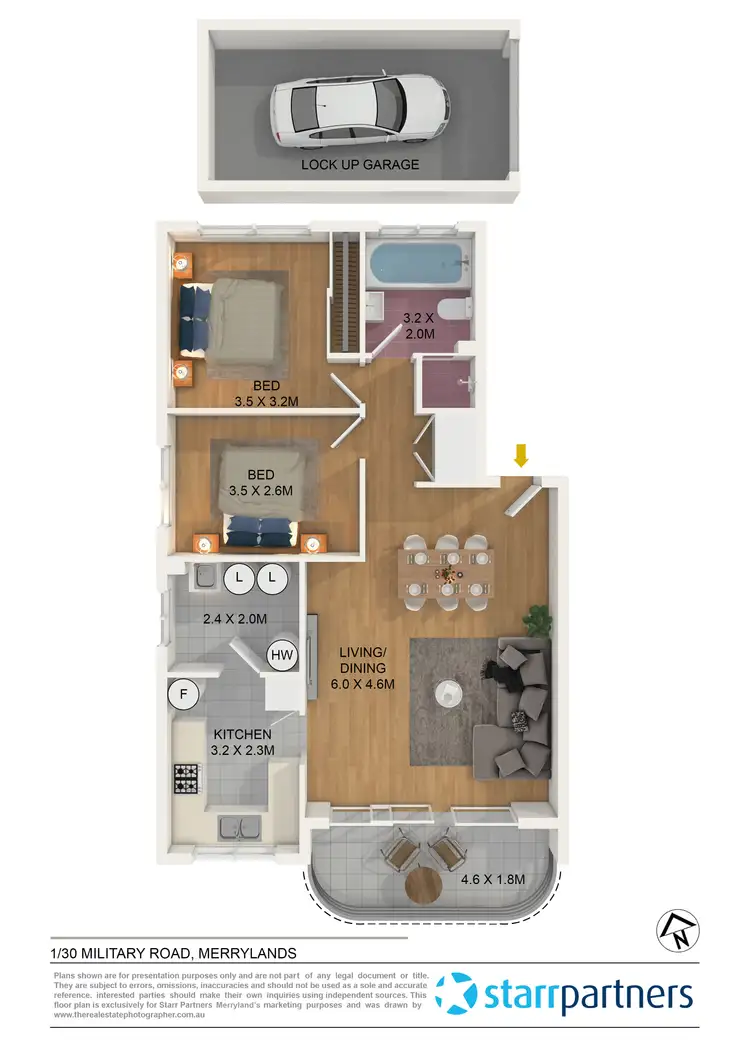 Floorplan of Homely unit listing, 1/30 Military Road, Merrylands NSW 2160