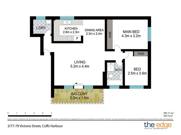 Floorplan of Homely apartment listing, 3/77-79 Victoria Street, Coffs Harbour NSW 2450