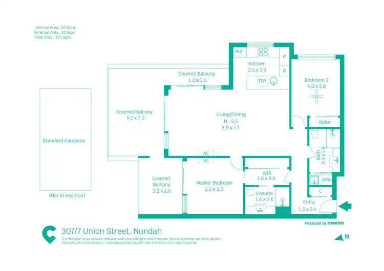 Floorplan of Homely unit listing, 307/3-9 Union Street, Nundah QLD 4012