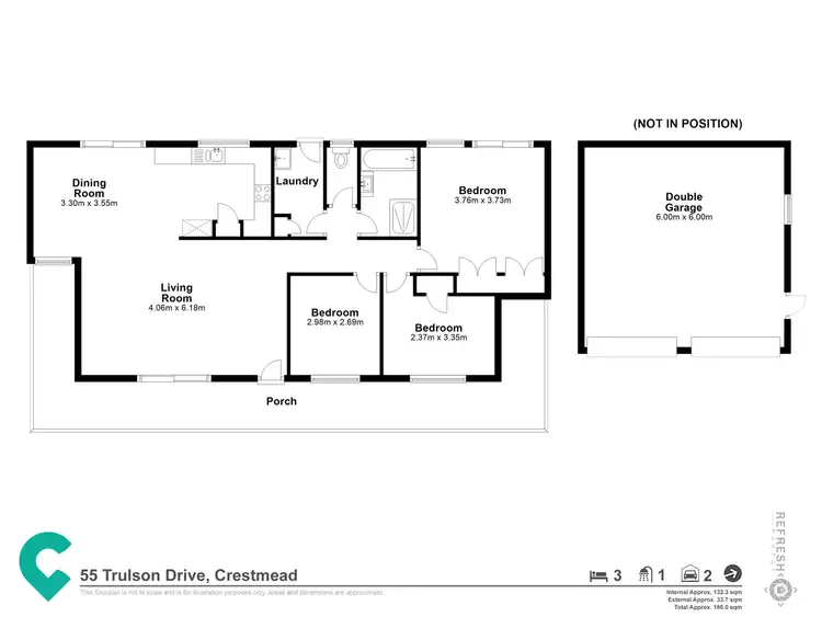 Floorplan of Homely house listing, 55 Trulson Drive, Crestmead QLD 4132
