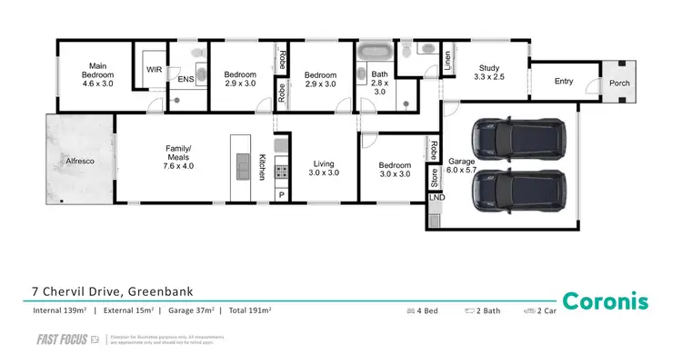 Floorplan of Homely house listing, 7 Chervil Drive, Greenbank QLD 4124