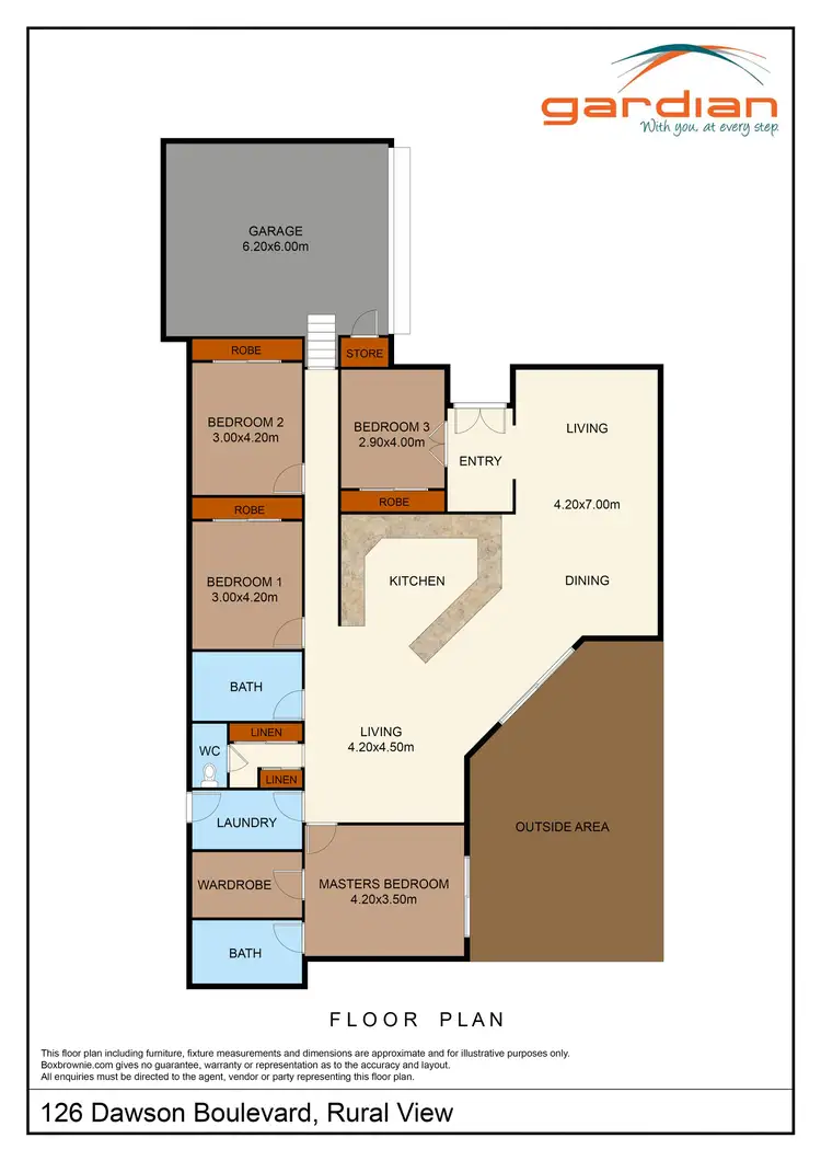 Floorplan of Homely house listing, 126 Dawson Boulevard, Rural View QLD 4740