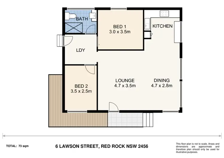 Floorplan of Homely house listing, 6 Lawson Street, Red Rock NSW 2456