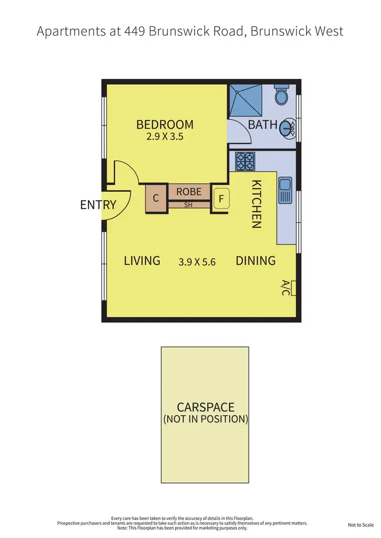 Floorplan of Homely block of units listing, 449 Brunswick Road, Brunswick West VIC 3055
