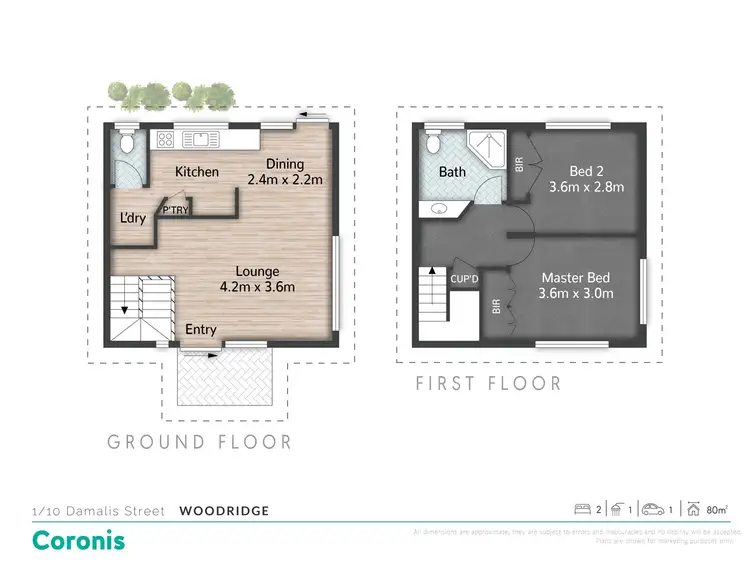 Floorplan of Homely townhouse listing, 1/10 Damalis Street, Woodridge QLD 4114