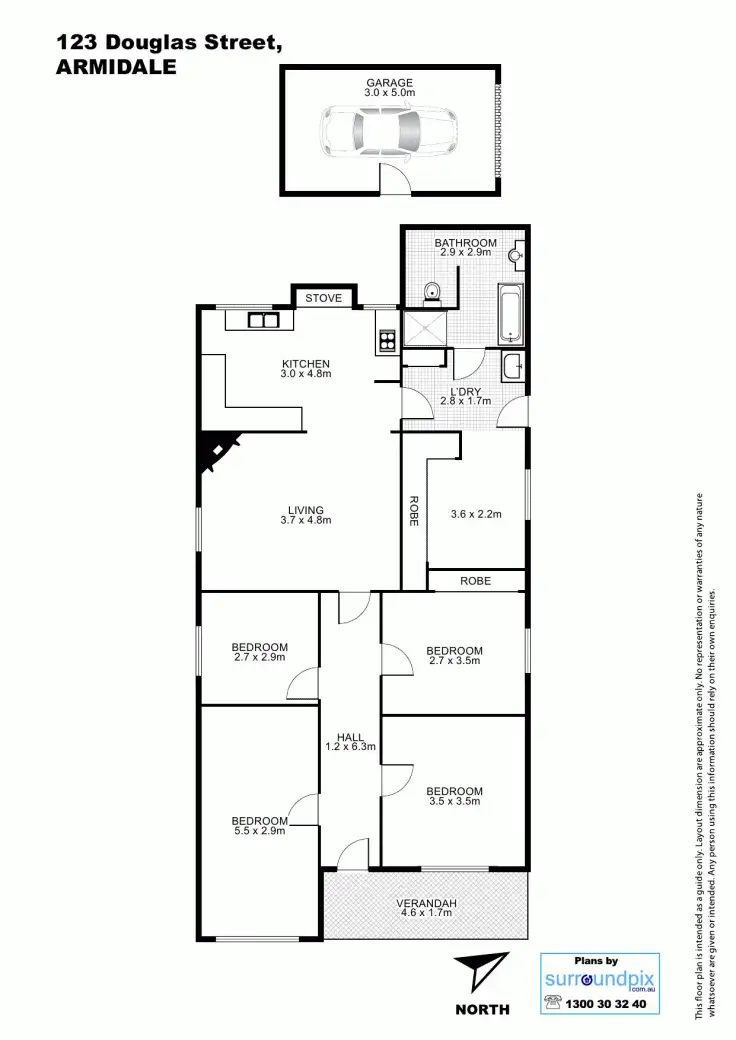 Floorplan of Homely house listing, 132 Douglas Street, Armidale NSW 2350