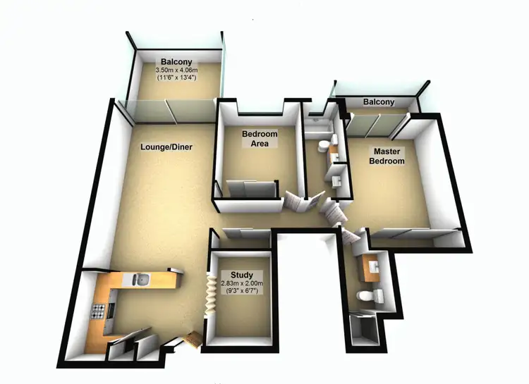 Floorplan of Homely apartment listing, 9/22 Riverview Terrace, Indooroopilly QLD 4068