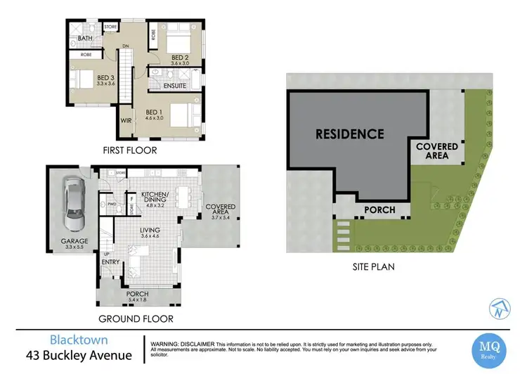 Floorplan of Homely semi-detached listing, 43 Buckley Avenue, Blacktown NSW 2148