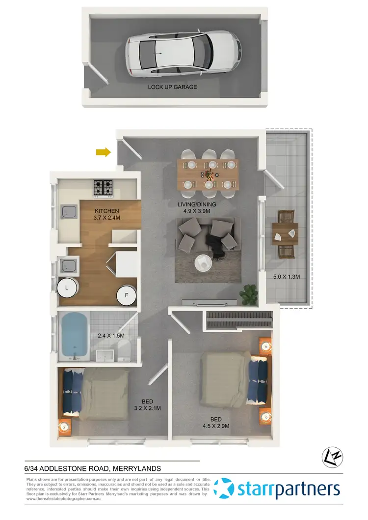 Floorplan of Homely unit listing, 6/34 Addlestone Road, Merrylands NSW 2160