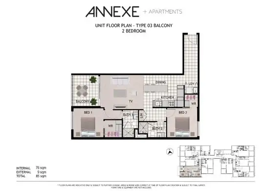 Floorplan of Homely apartment listing, 503/9-11 Walden Lane, Bowen Hills QLD 4006