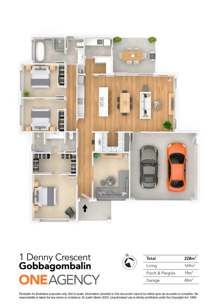 Floorplan of Homely house listing, 1 DENNY CRESCENT, Gobbagombalin NSW 2650