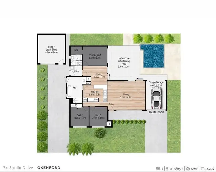 Floorplan of Homely house listing, 74 Studio Drive, Oxenford QLD 4210
