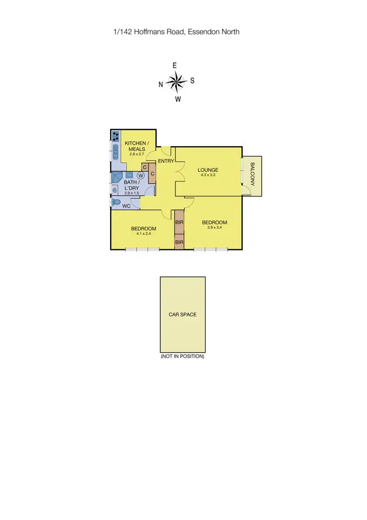 Floorplan of Homely apartment listing, 1/142 Hoffmans Road, Essendon VIC 3040