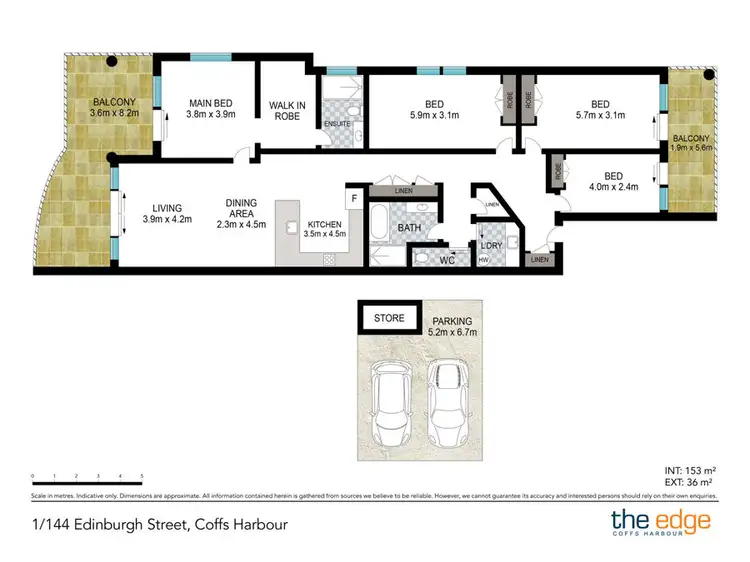 Floorplan of Homely unit listing, 1/144 Edinburgh Street, Coffs Harbour NSW 2450