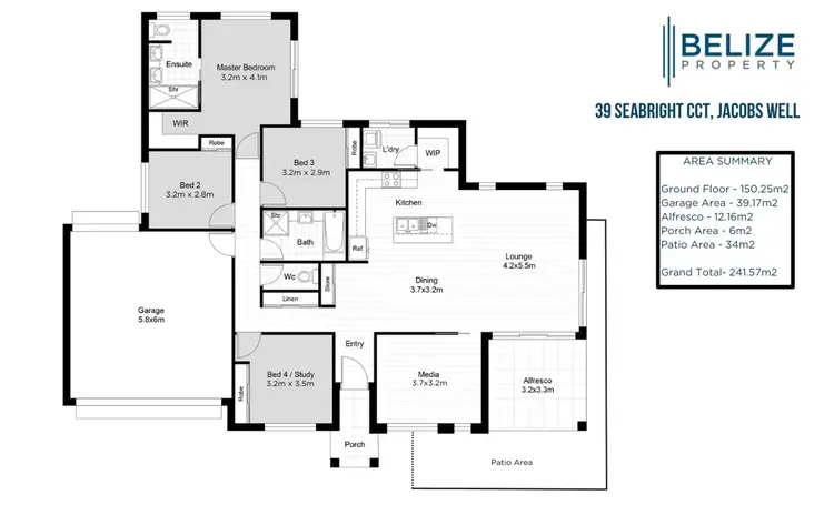 Floorplan of Homely house listing, 39 Seabright Circuit, Jacobs Well QLD 4208
