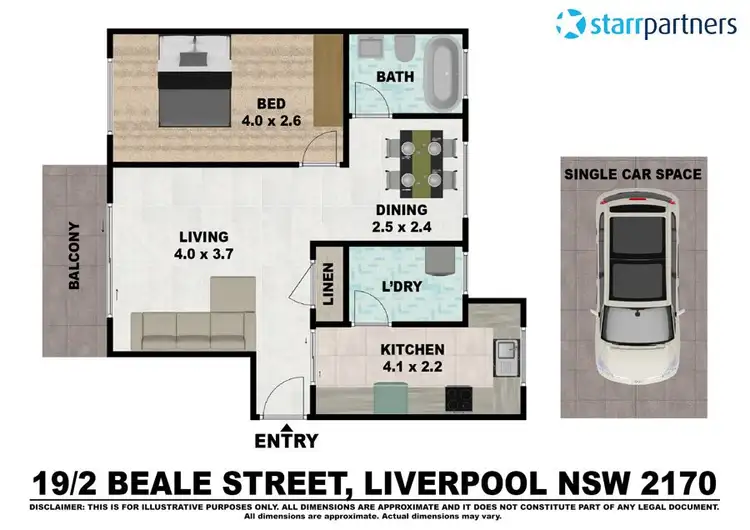 Floorplan of Homely unit listing, 19/2 Beale Street, Liverpool NSW 2170