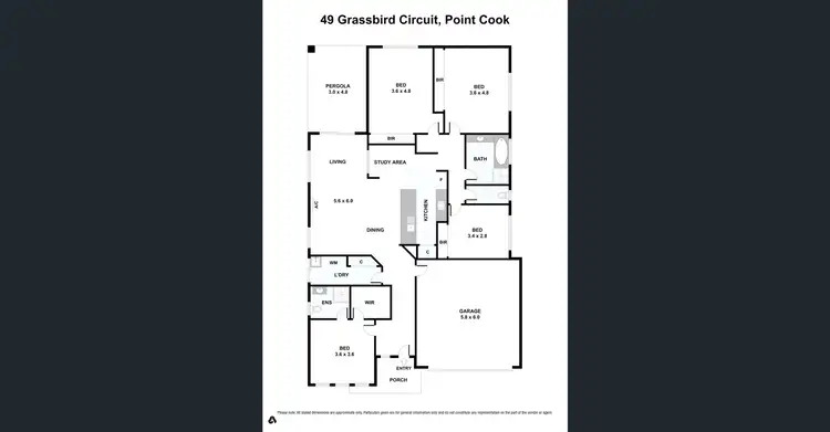 Floorplan of Homely house listing, 49 Grassbird Drive, Point Cook VIC 3030