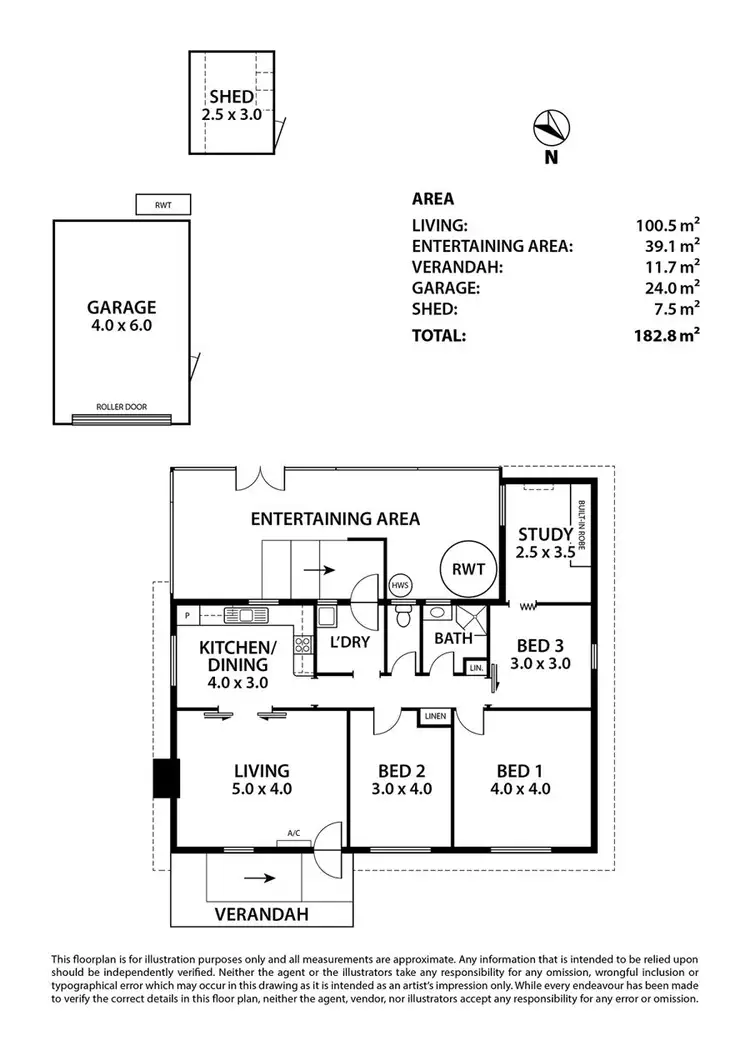 Floorplan of Homely house listing, 18 Manning Street, Tailem Bend SA 5260