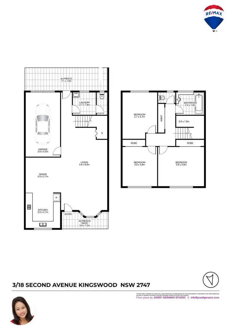 Floorplan of Homely townhouse listing, 3/18 SECOND AVENUE, Kingswood NSW 2747
