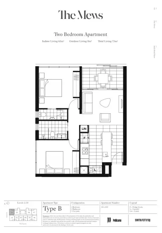 Floorplan of Homely apartment listing, 1210/19 Deshon Street, Woolloongabba QLD 4102