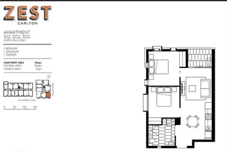 Floorplan of Homely apartment listing, 102/545 Rathdowne Street, Carlton VIC 3053