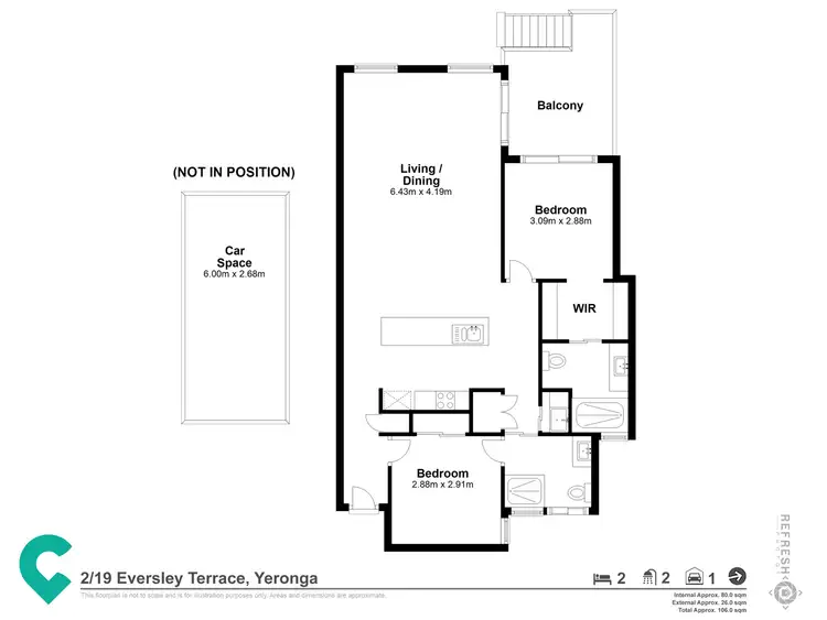 Floorplan of Homely apartment listing, 2/19 Eversley Terrace, Yeronga QLD 4104
