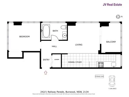 Floorplan of Homely apartment listing, 242/1 Railway Parade, Burwood NSW 2134