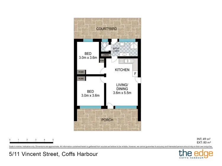 Floorplan of Homely unit listing, 5/11 Vincent Street, Coffs Harbour NSW 2450