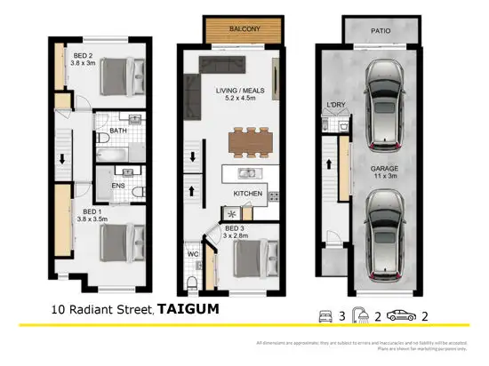 Floorplan of Homely townhouse listing, 40/10 Radiant St, Taigum QLD 4018