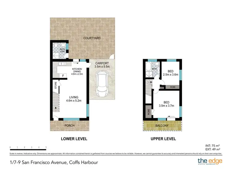 Floorplan of Homely townhouse listing, 1/7-9 San Francisco Avenue, Coffs Harbour NSW 2450